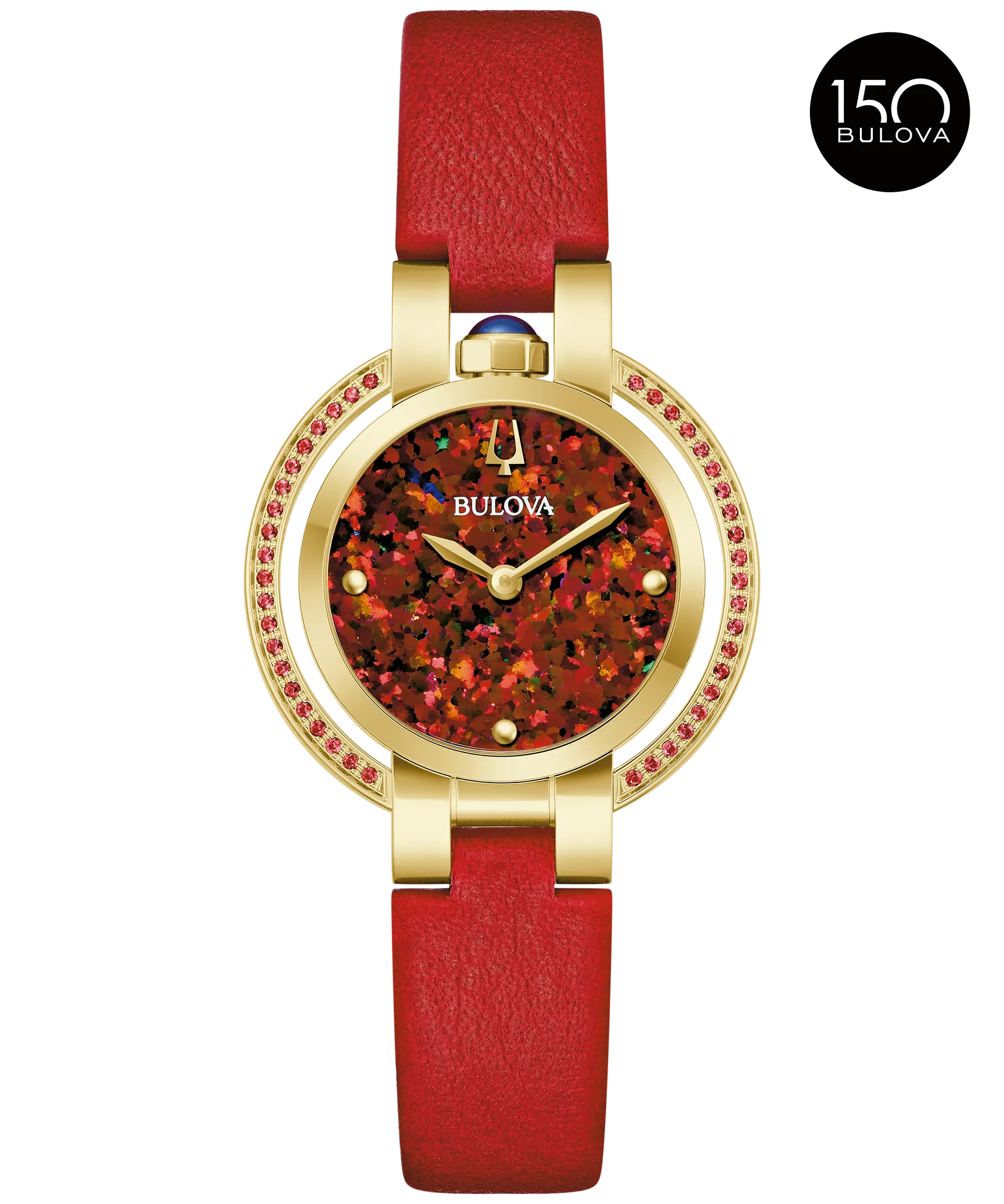 Red Dial Leather Strap Rubaiyat Autumn 97R105 | Bulova